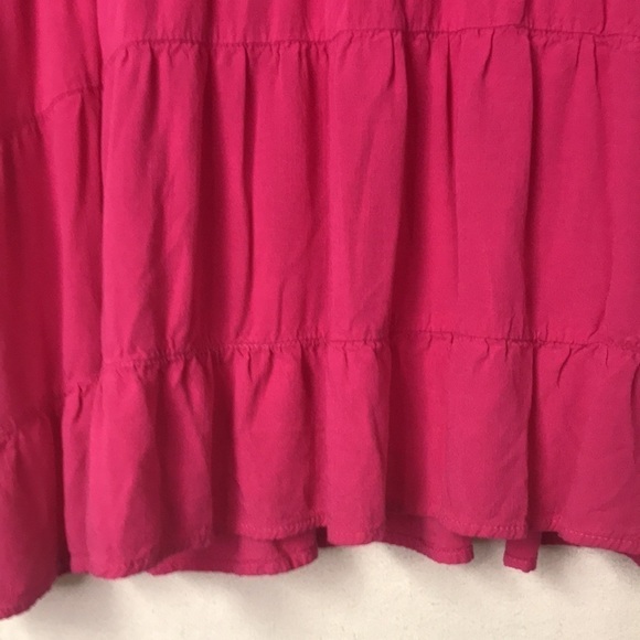 Andree by Unit Women’s Ruffle Top Pink Size L Flutter Sleeve Boho Summer Barbie - Picture 4 of 11